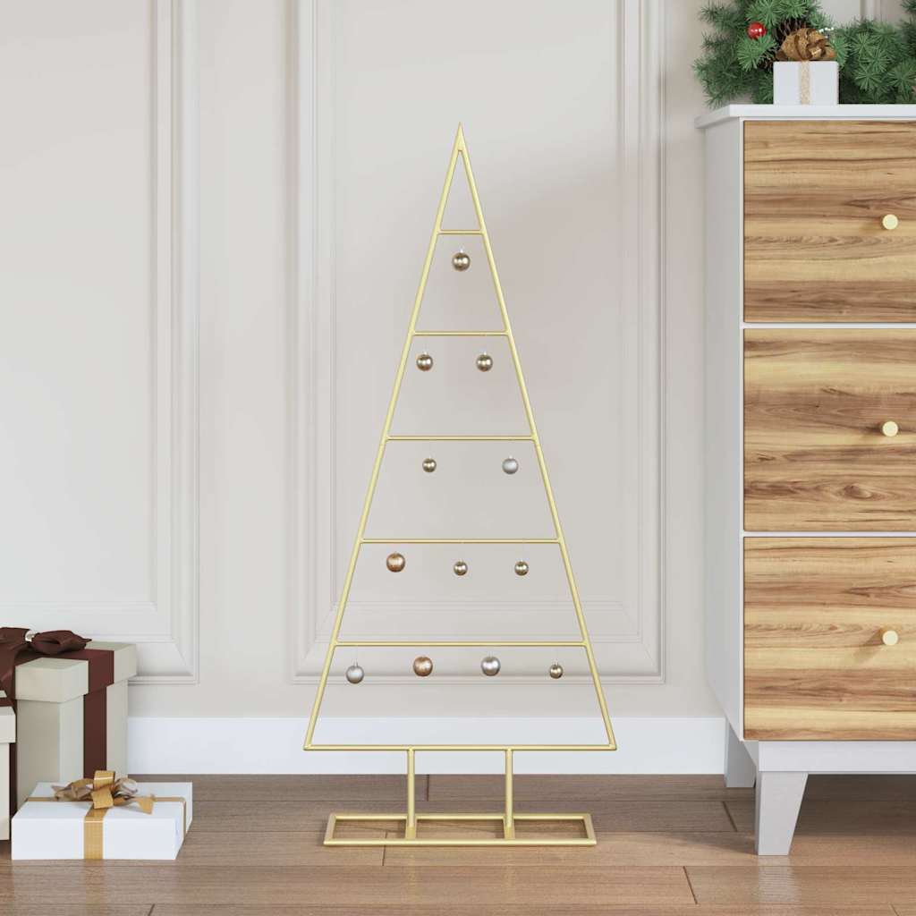 Metal Christmas Tree with Stand Gold 90 cm Powder-coated steel