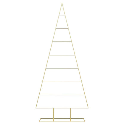 Metal Christmas Tree with Stand Gold 210 cm Powder-coated steel