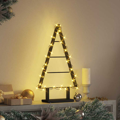 Metal Christmas Tree with Stand Black 60 cm Steel