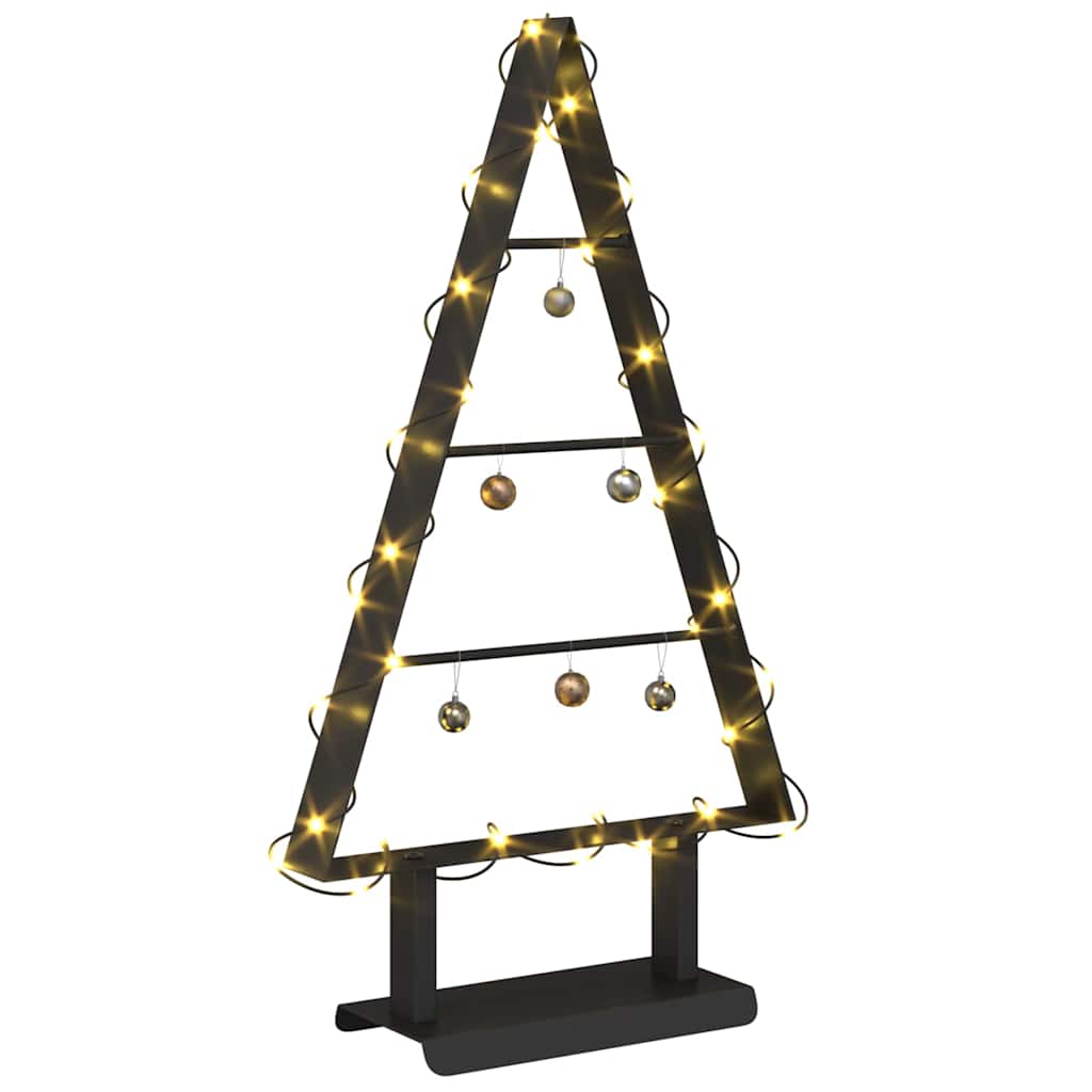 Metal Christmas Tree with Stand Black 60 cm Steel