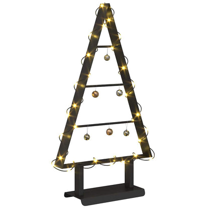 Metal Christmas Tree with Stand Black 60 cm Steel