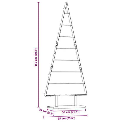 Metal Christmas Tree with Stand Black 150 cm Steel