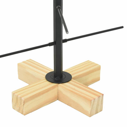 Metal Christmas Tree with Stand Black 60 cm Powder-coated steel