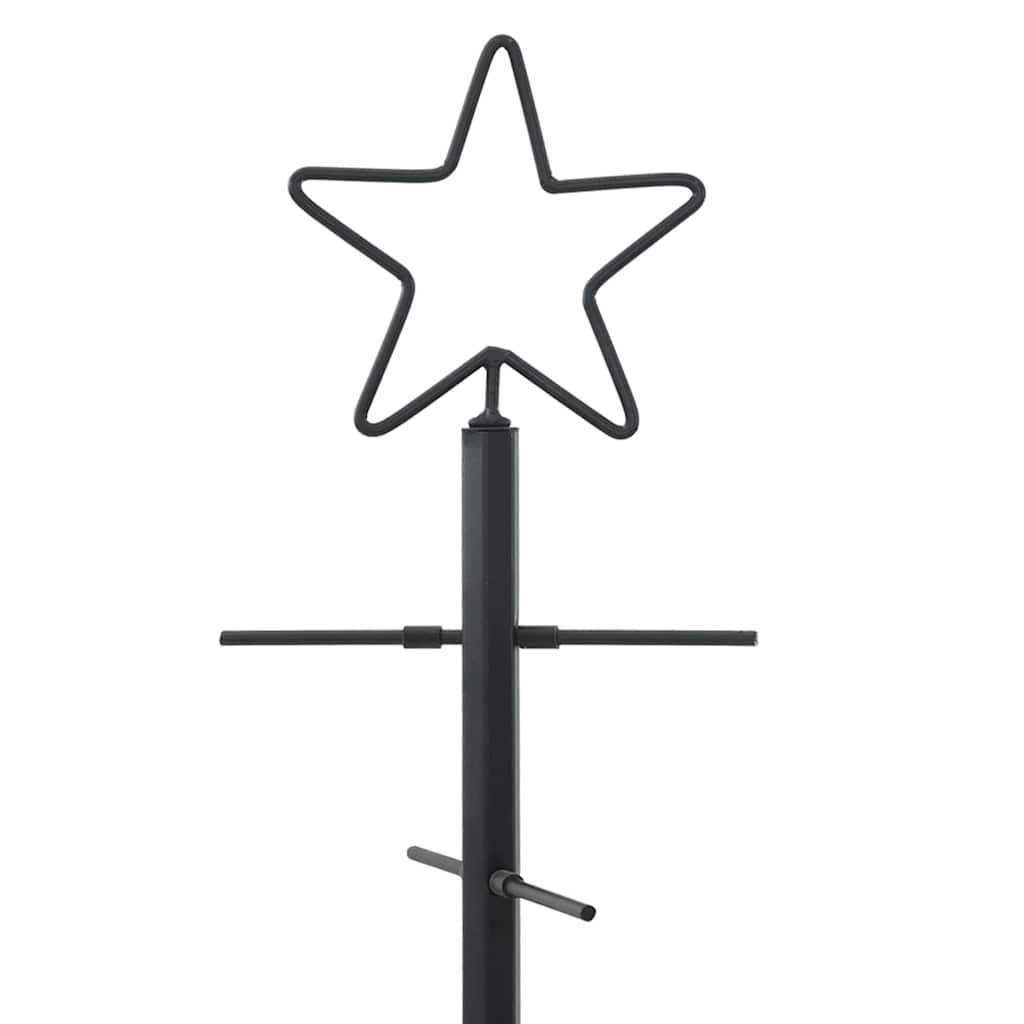 Metal Christmas Tree with Stand Black 90 cm Powder-coated steel