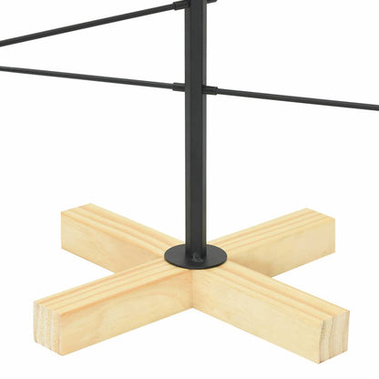 Metal Christmas Tree with Stand Black 90 cm Powder-coated steel