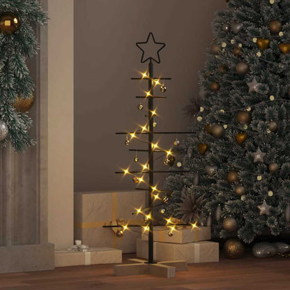 Metal Christmas Tree with Stand Black 90 cm Powder-coated steel
