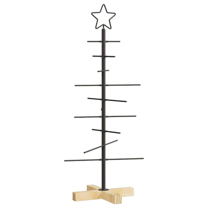 Metal Christmas Tree with Stand Black 90 cm Powder-coated steel