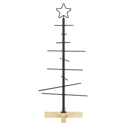 Metal Christmas Tree with Stand Black 90 cm Powder-coated steel