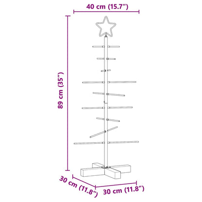 Metal Christmas Tree with Stand Black 90 cm Powder-coated steel