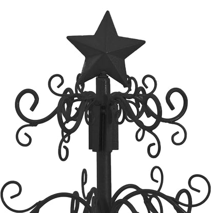 Metal Christmas Tree with Stand Black 60 cm Powder-coated steel