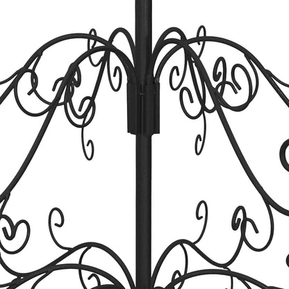 Metal Christmas Tree with Stand Black 60 cm Powder-coated steel