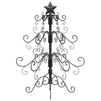 Metal Christmas Tree with Stand Black 60 cm Powder-coated steel