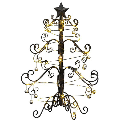 Metal Christmas Tree with Stand Black 60 cm Powder-coated steel
