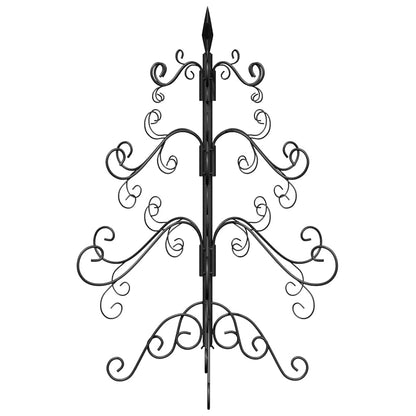 Metal Christmas Tree with Stand Black 60 cm Powder-coated steel