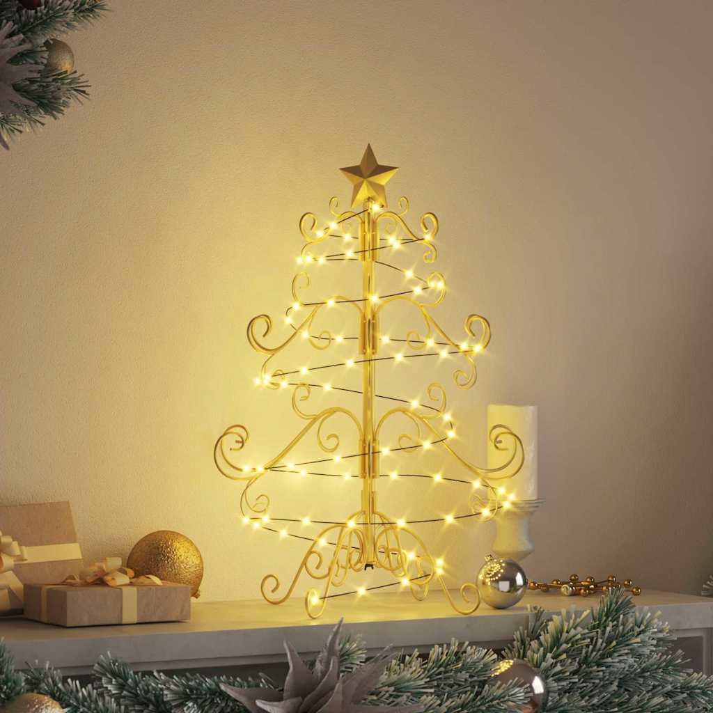 Metal Christmas Tree with Stand Gold 60 cm Powder-coated steel
