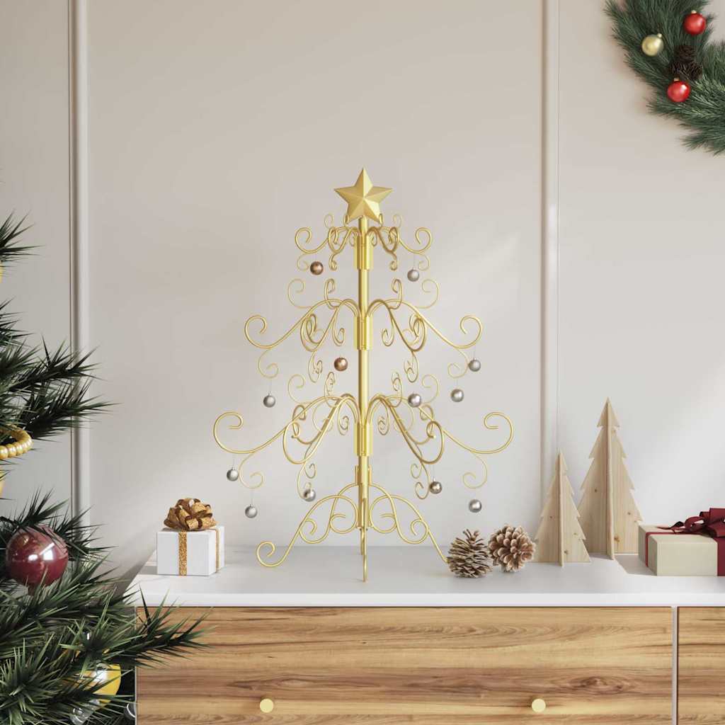 Metal Christmas Tree with Stand Gold 60 cm Powder-coated steel
