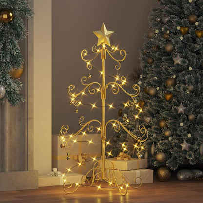 Metal Christmas Tree with Stand Gold 90 cm Powder-coated steel