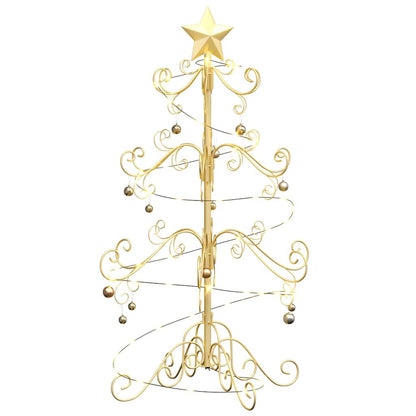 Metal Christmas Tree with Stand Gold 90 cm Powder-coated steel