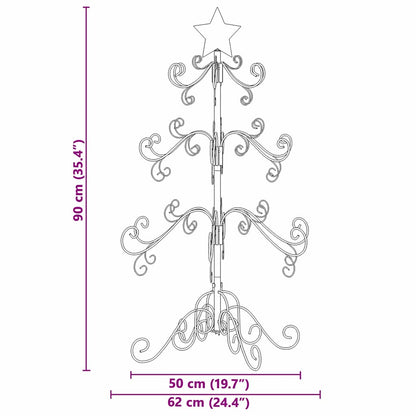 Metal Christmas Tree with Stand Gold 90 cm Powder-coated steel