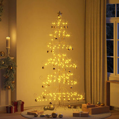 Metal Christmas Tree with Stand Gold 215 cm Powder-coated steel
