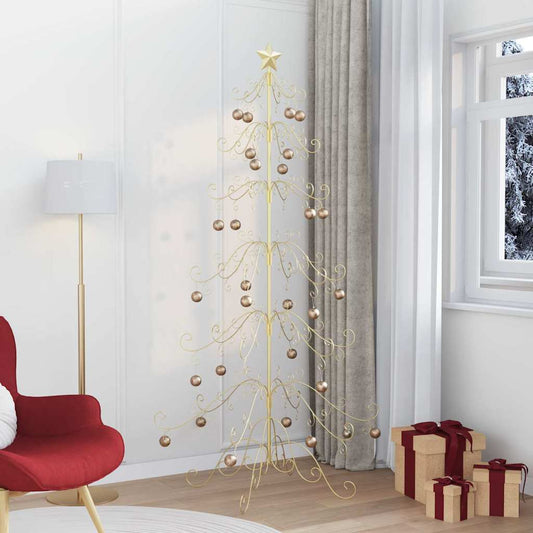 Metal Christmas Tree with Stand Gold 215 cm Powder-coated steel