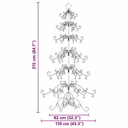 Metal Christmas Tree with Stand Gold 215 cm Powder-coated steel