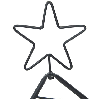 Metal Christmas Tree with Stand Black 60 cm Steel