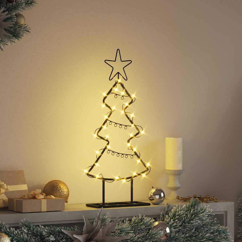 Metal Christmas Tree with Stand Black 60 cm Steel
