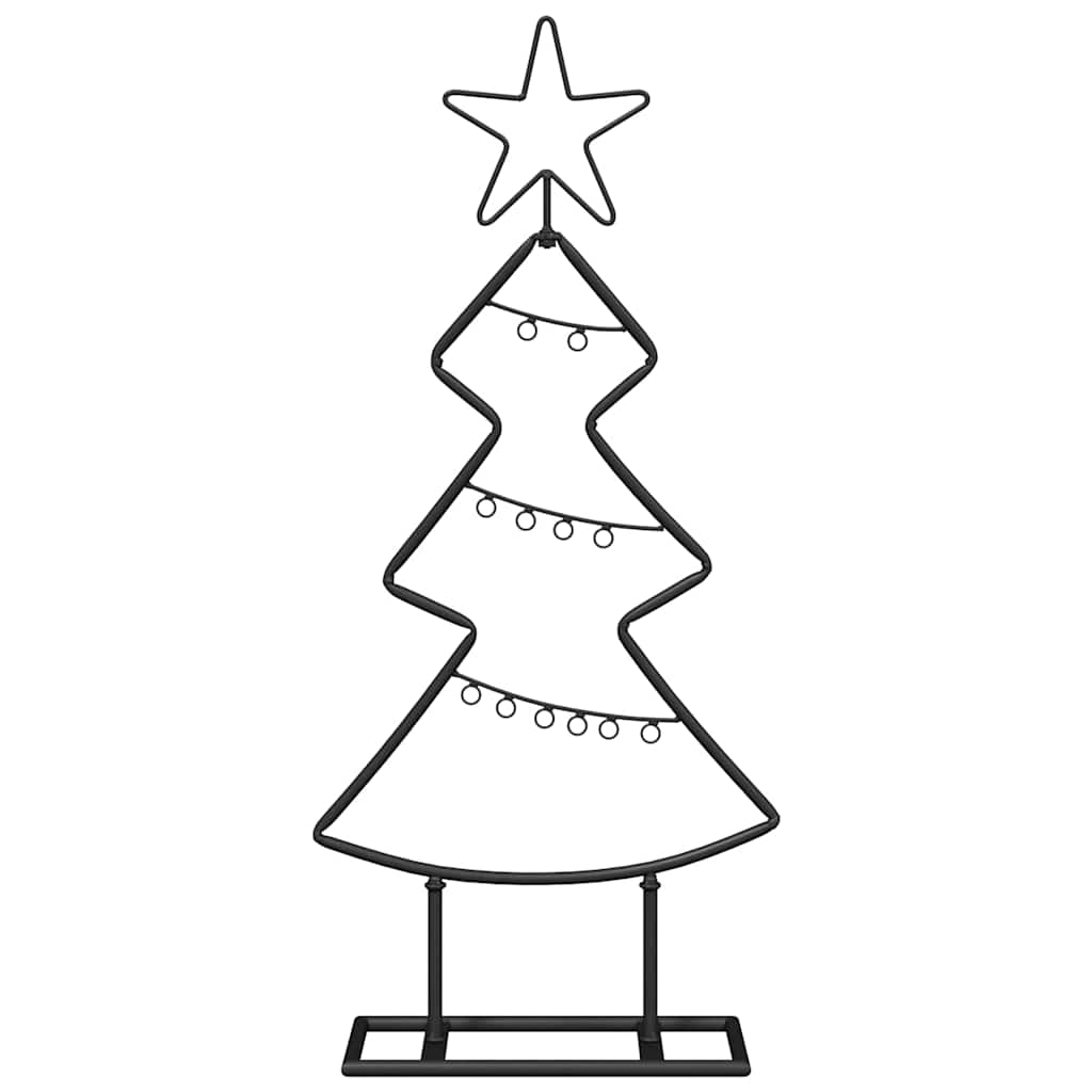 Metal Christmas Tree with Stand Black 60 cm Steel