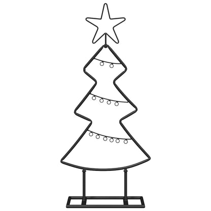 Metal Christmas Tree with Stand Black 60 cm Steel