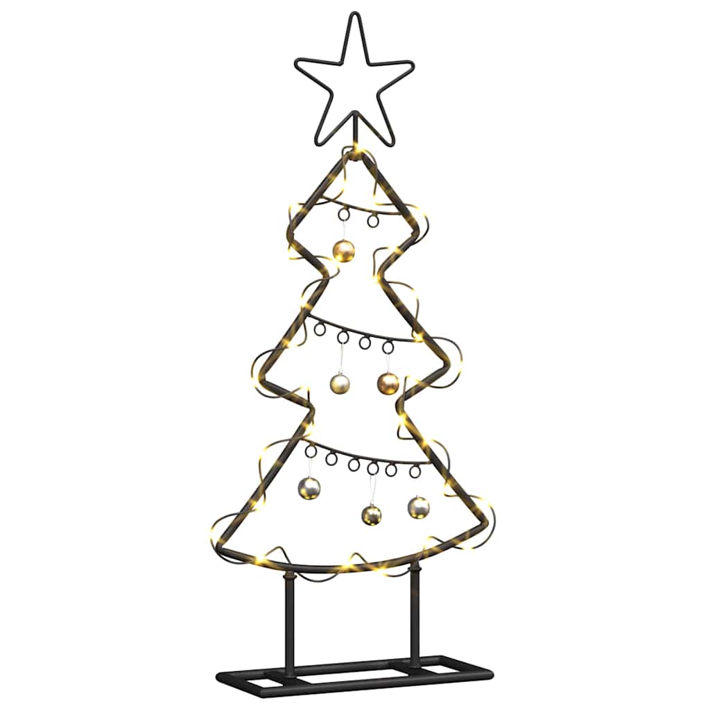 Metal Christmas Tree with Stand Black 60 cm Steel