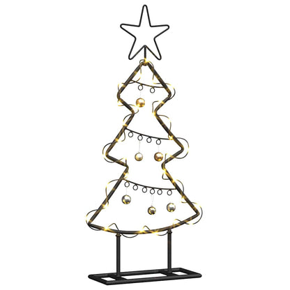 Metal Christmas Tree with Stand Black 60 cm Steel