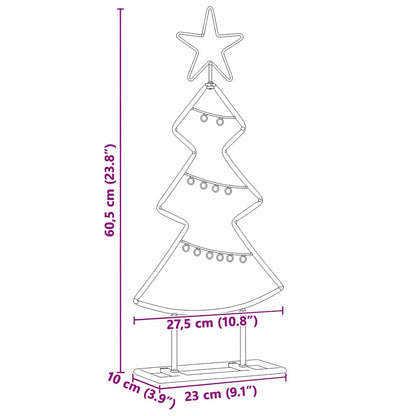 Metal Christmas Tree with Stand Black 60 cm Steel