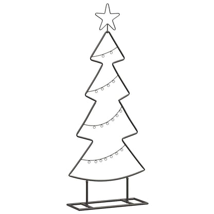 Metal Christmas Tree with Stand Black 90 cm Steel