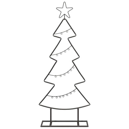 Metal Christmas Tree with Stand Black 90 cm Steel