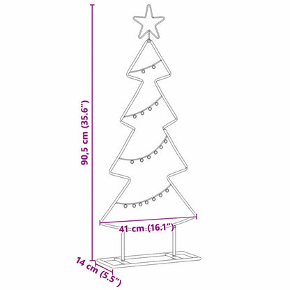Metal Christmas Tree with Stand Black 90 cm Steel