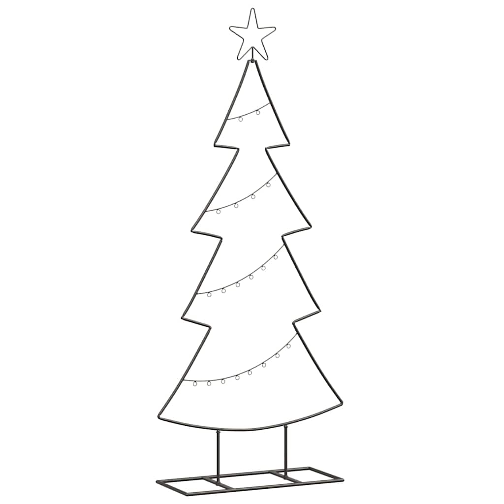 Metal Christmas Tree with Stand Black 125 cm Steel