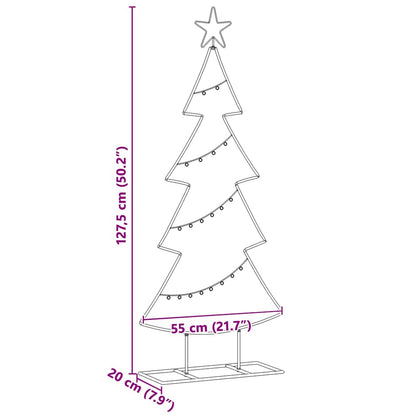 Metal Christmas Tree with Stand Black 125 cm Steel