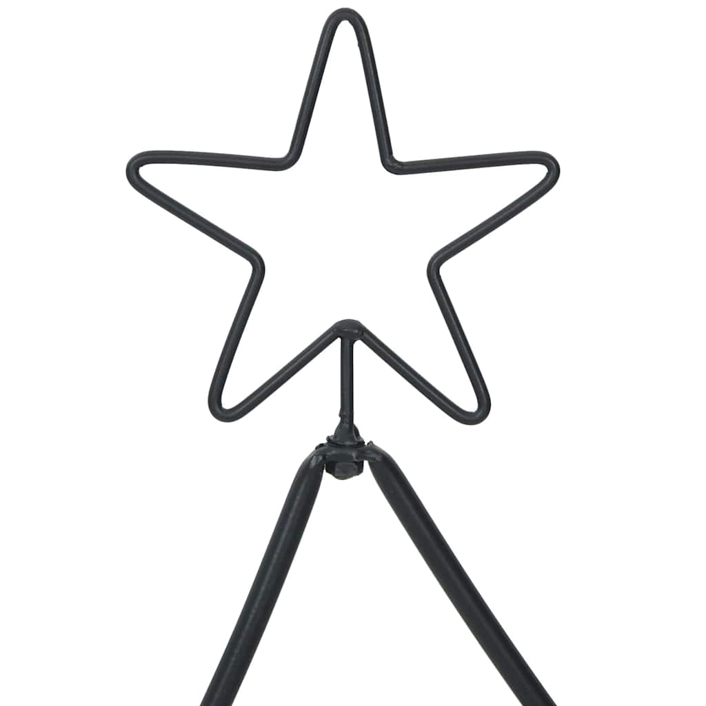 Metal Christmas Tree with Stand Black 150 cm Steel