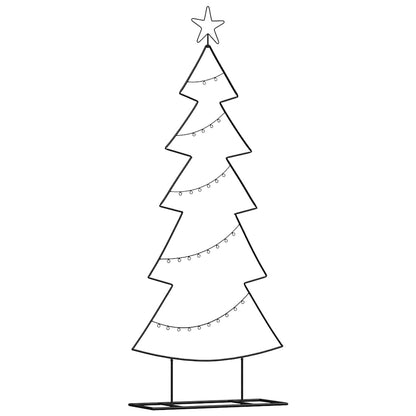 Metal Christmas Tree with Stand Black 150 cm Steel