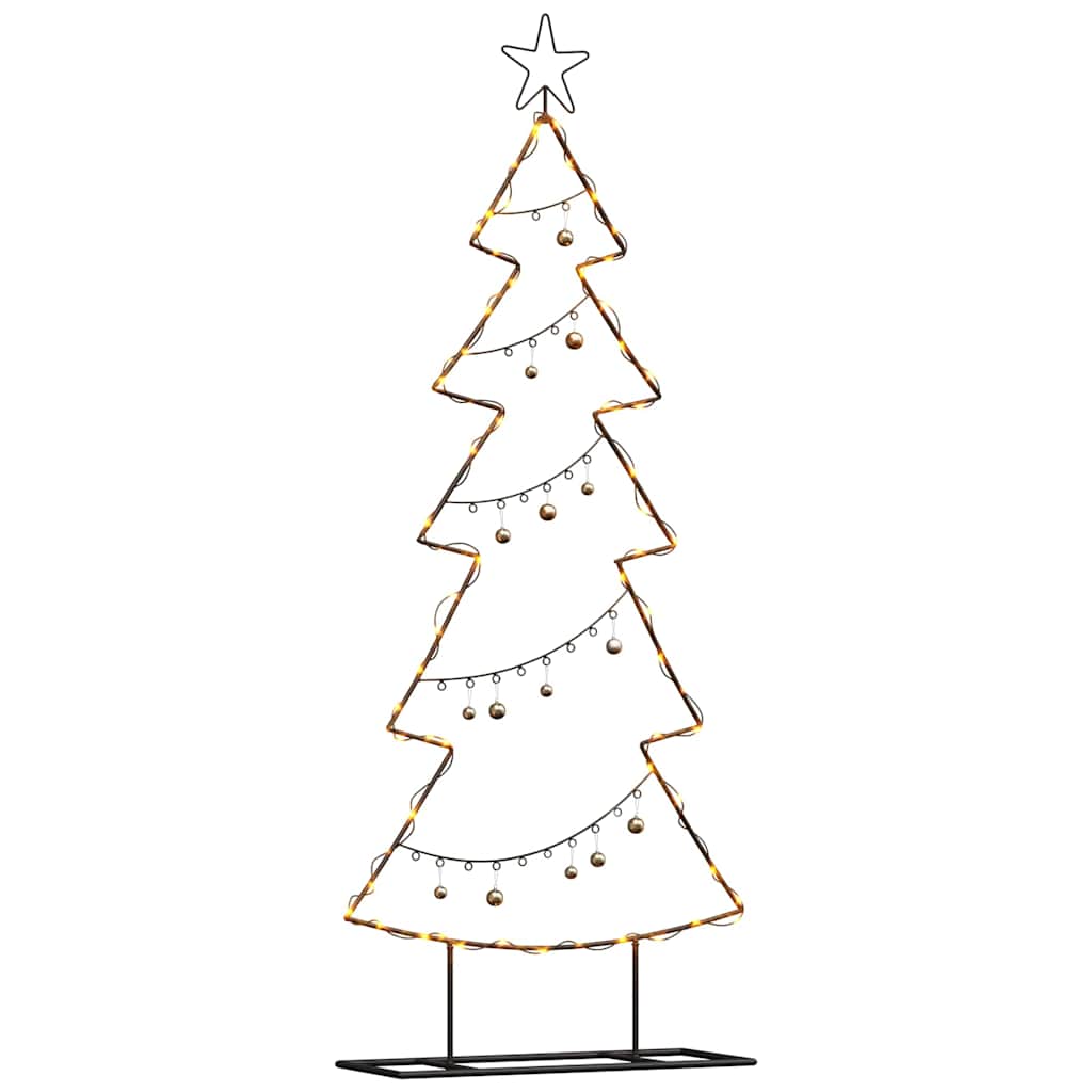 Metal Christmas Tree with Stand Black 150 cm Steel