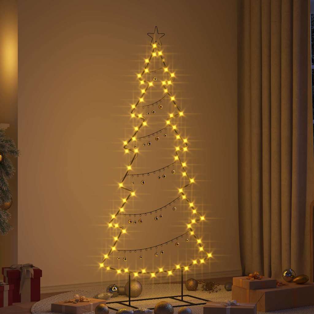 Metal Christmas Tree with Stand Black 180 cm Steel