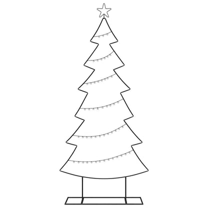 Metal Christmas Tree with Stand Black 180 cm Steel