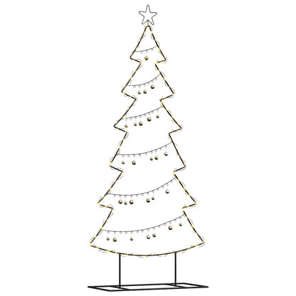 Metal Christmas Tree with Stand Black 180 cm Steel