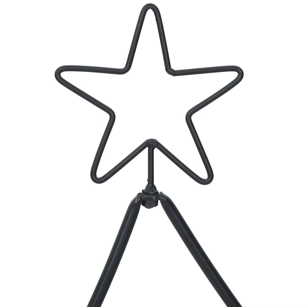 Metal Christmas Tree with Stand Black 210 cm Steel