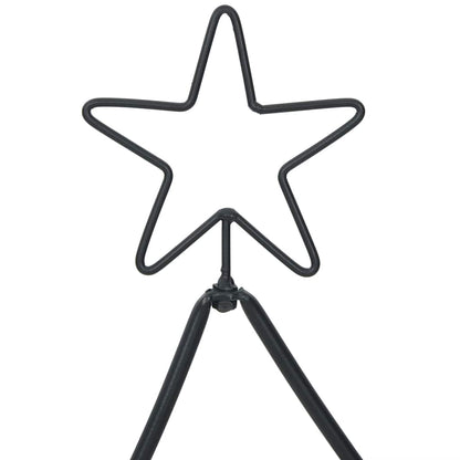Metal Christmas Tree with Stand Black 210 cm Steel