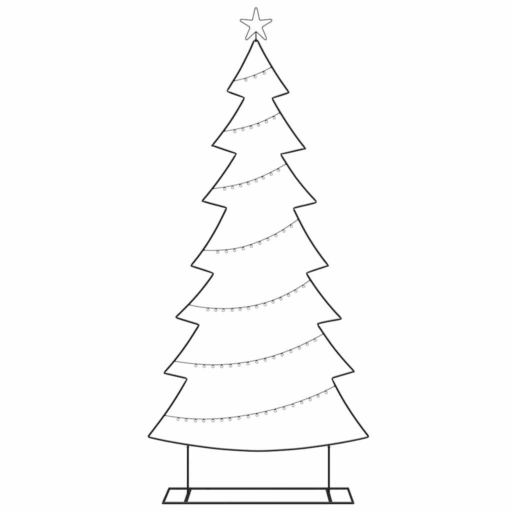 Metal Christmas Tree with Stand Black 210 cm Steel