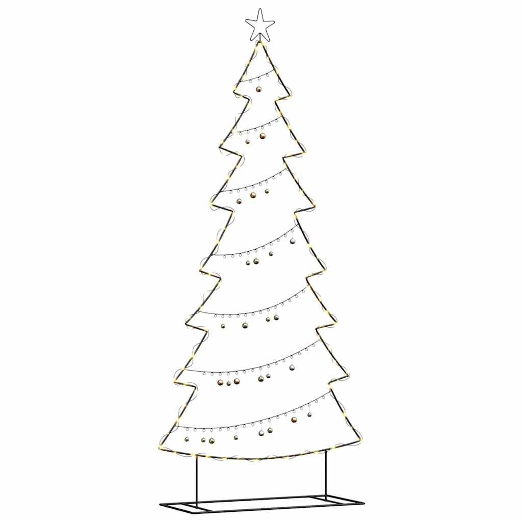 Metal Christmas Tree with Stand Black 210 cm Steel
