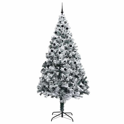 Christmas Tree with Decorative String Lights White 300 cm PVC