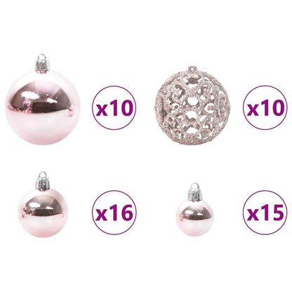 Christmas Tree with Decorative String Lights White 300 cm PVC